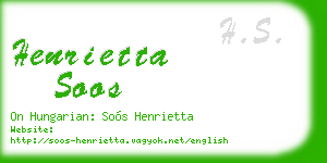 henrietta soos business card